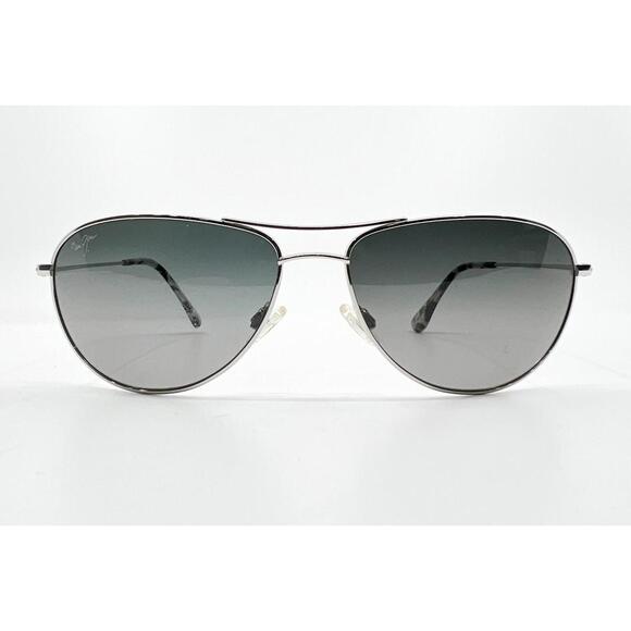 Maui Jim Sea Horse MJ 772-17 Silver Gray Sunglasses 60-15-143 8804